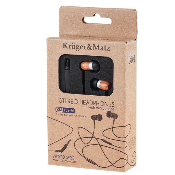 Casti Kruger&Matz KM0108-MCR – Cires, cu microfon