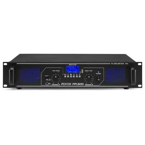 Amplificator digital Fenton FPL 500, 2x250W, Bluetooth, USB
