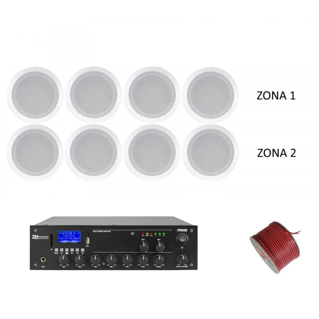 Sistem audio ambiental 2 zone 8 boxe tavan Atmos 9C