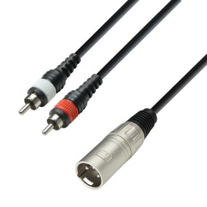 Cablu XLR tată la 2 x RCA tată Adam Hall Cables 3 STAR YMCC 0100