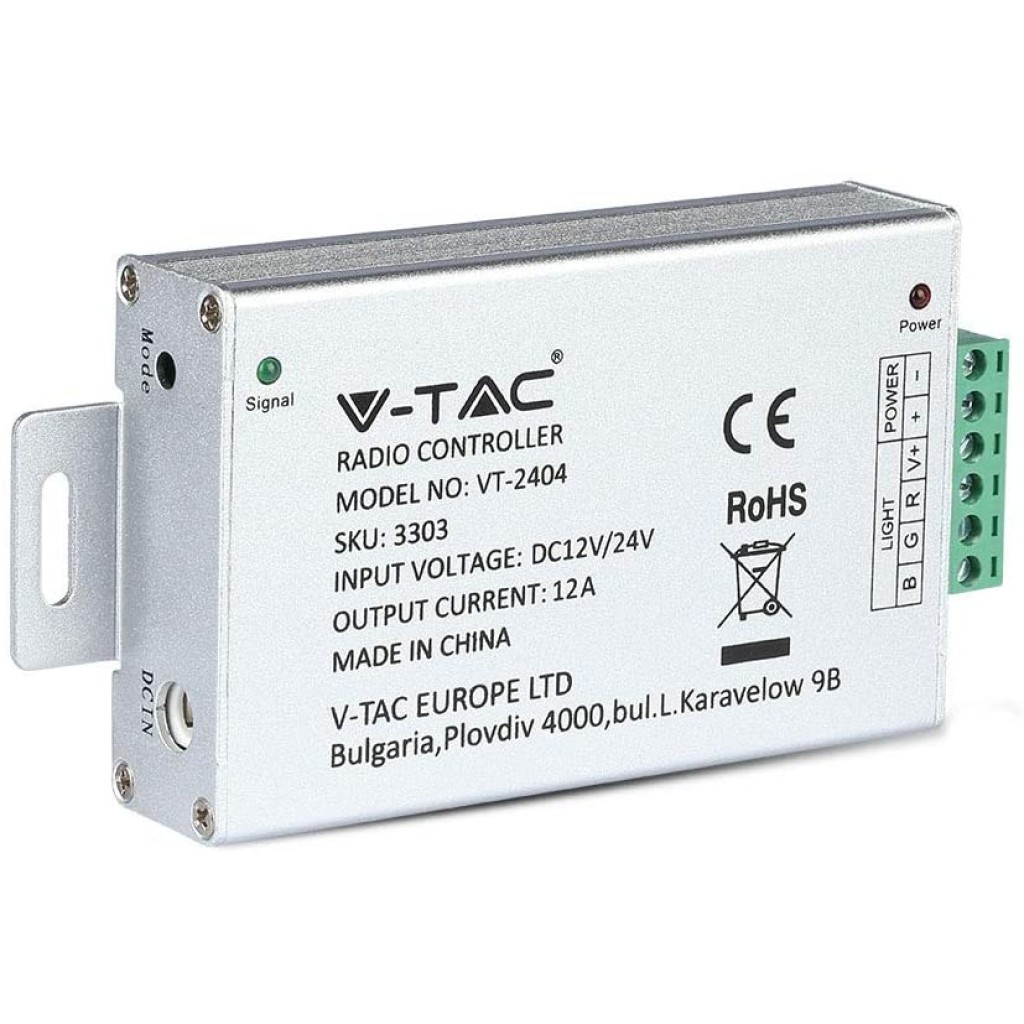 Controler cu telecomanda pentru banda LED V-TAC VT-2404