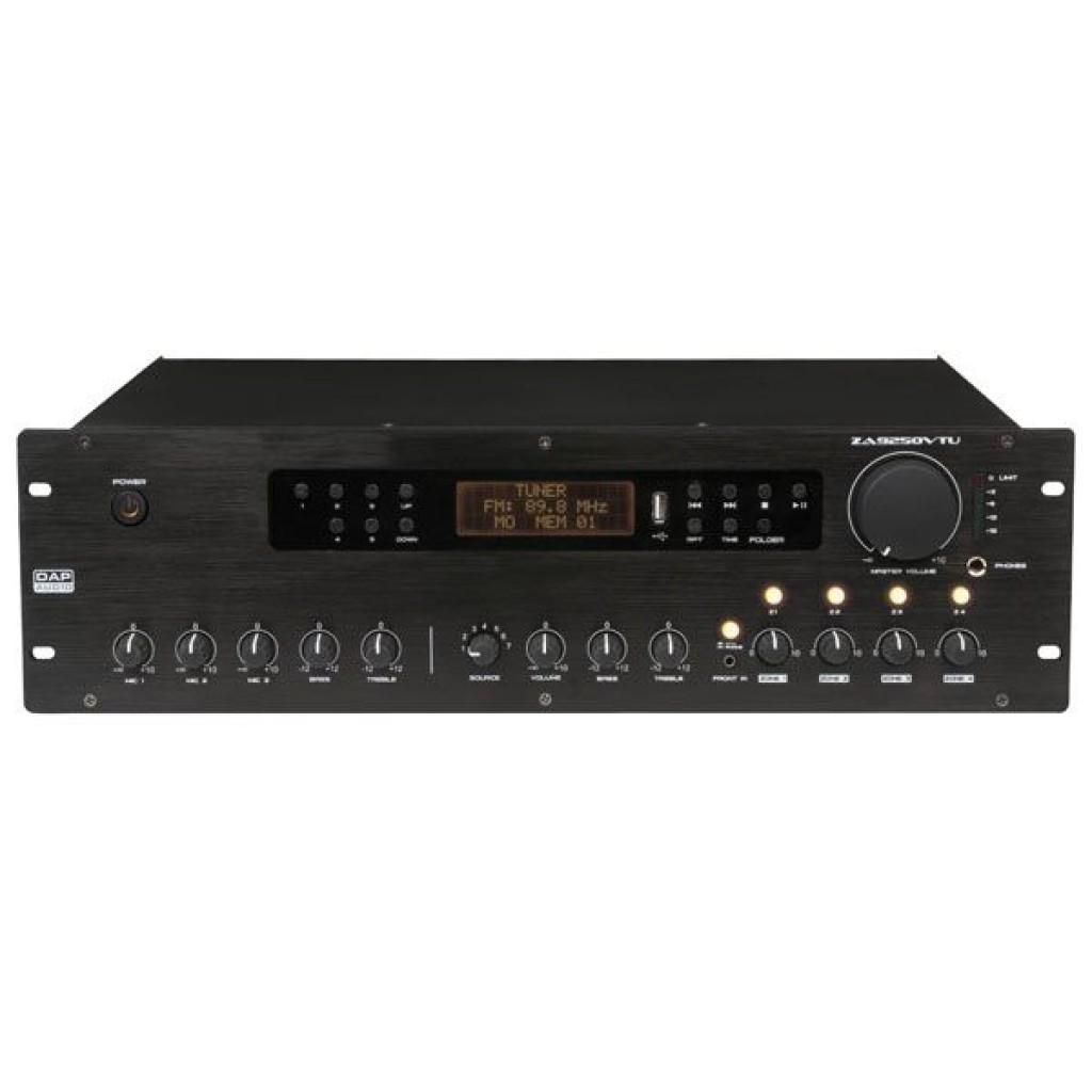 Amplificator 100V Dap Audio ZA 9250VTU, 4 zone, 250W