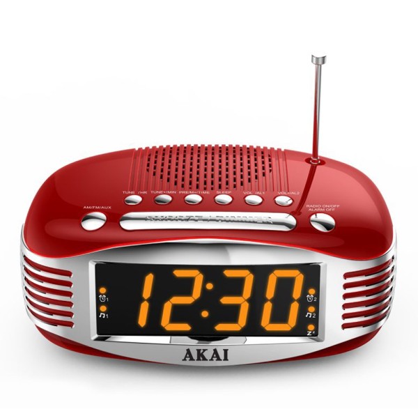 Radio cu ceas AKAI CE-1500 rosu