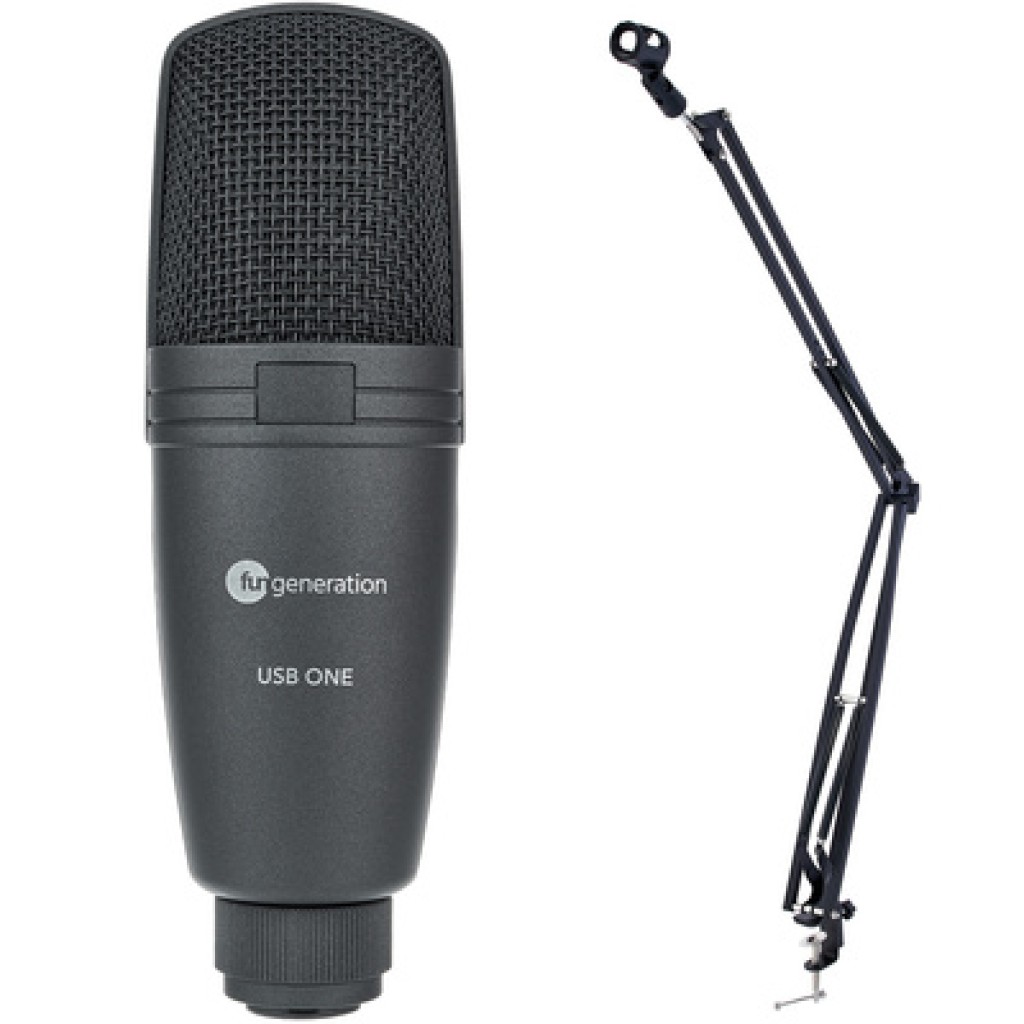 Set Microfon Podcast Fun Generation USB One,cu brat pantografic