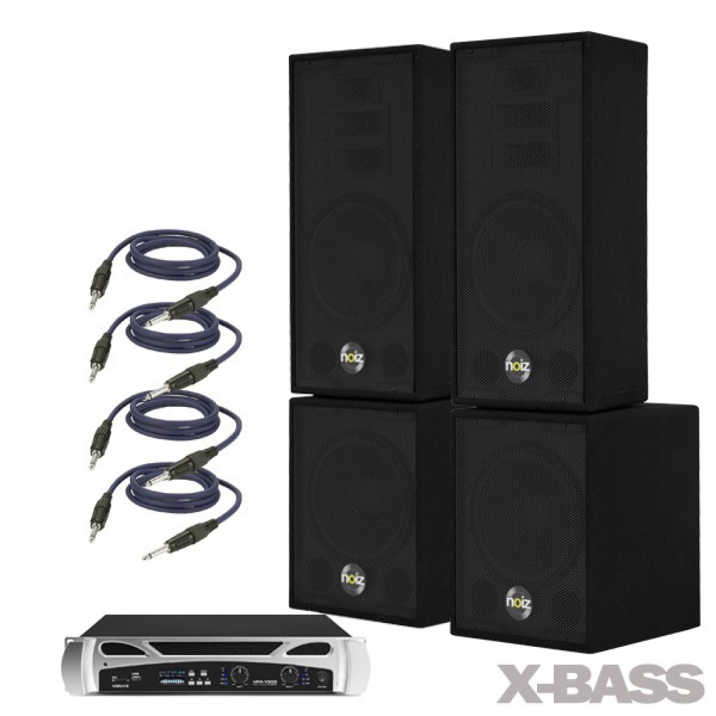 Sistem audio 1000W Dj Box House Music, bluetooth, 4x250W