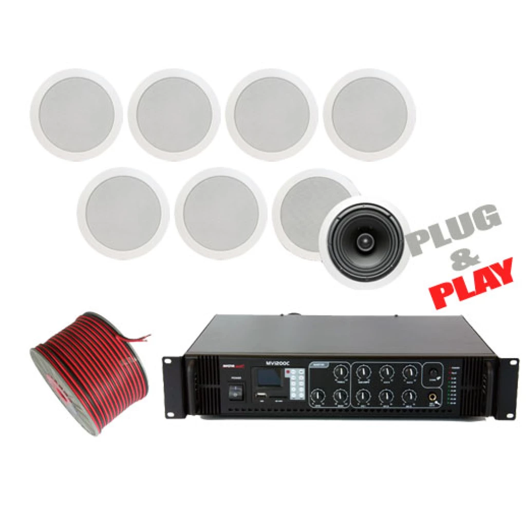 Sistem audio 8 boxe tavan Atmos Chillout 2C, USB, bluetooth
