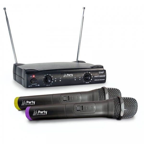Sistem Audio Karaoke cu mixer amplificat, Bluetooth, USB, 2 microfoane wireless