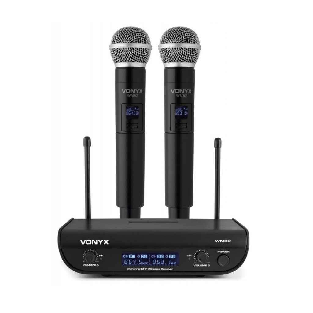 Set microfoane wireless UHF Vonyx WM82