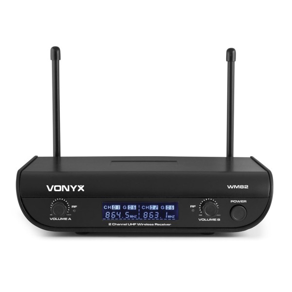 Set microfoane wireless UHF Vonyx WM82