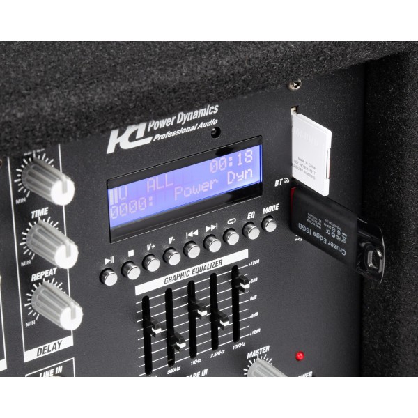 Mixer cu amplificator Power Dynamics PDM-C805A, 8 canale, bluetooth si USB