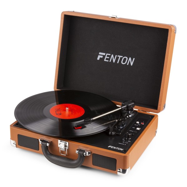 Fenton RP115F, Pick-up cu Bluetooth și USB, finisaj lemn, maro