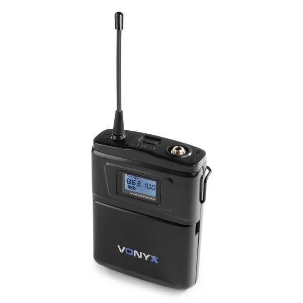 Set microfoane wireless headset si lavaliera Vonyx WM62B