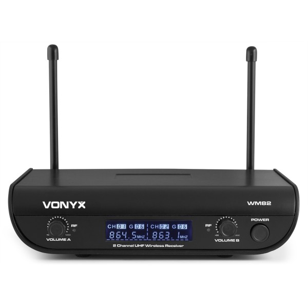 Set microfoane wireless Vonyx WM82C, vocal, headset-lavaliera
