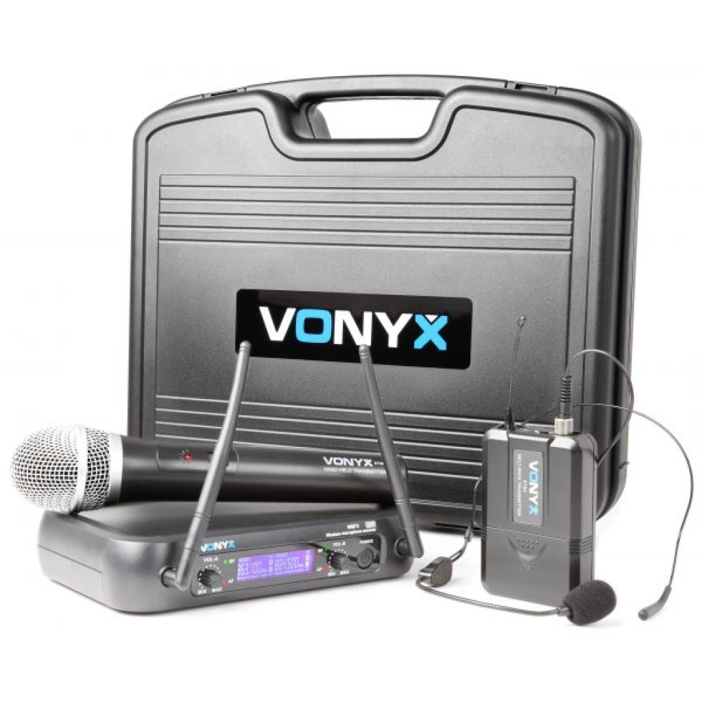 Set microfon wireless vocal-headset, Vonyx WM73C