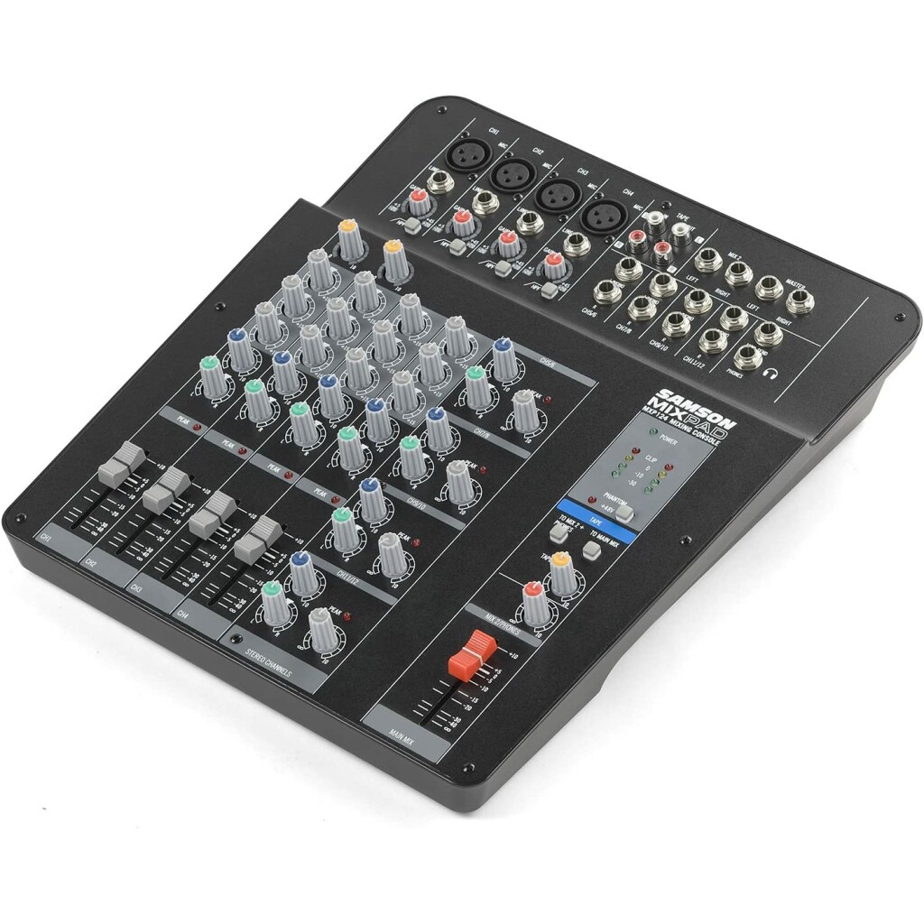 mixer analog samson mixpad mxp 124 fx