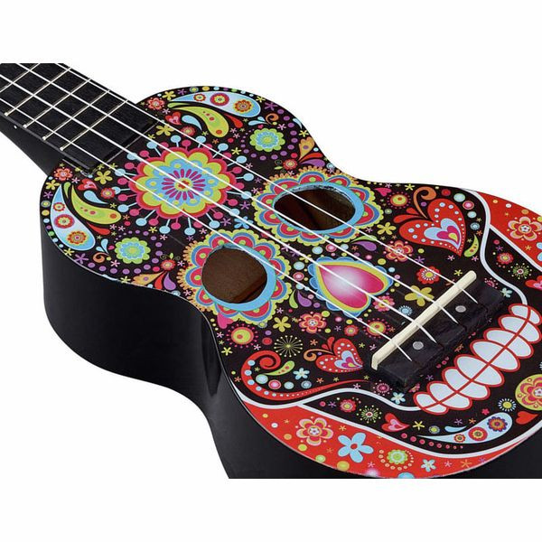 mahalo skull ukulele day of the dead
