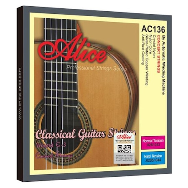 set corzi chitara clasica alice 136