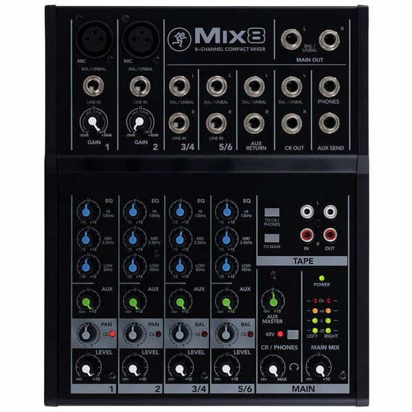 mixer audio cu 8 canale mackie mix8