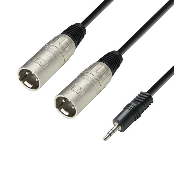 cablu jack 3.5 la 2 xlr tata 1m adam hall cables 3 star ywmm 0100