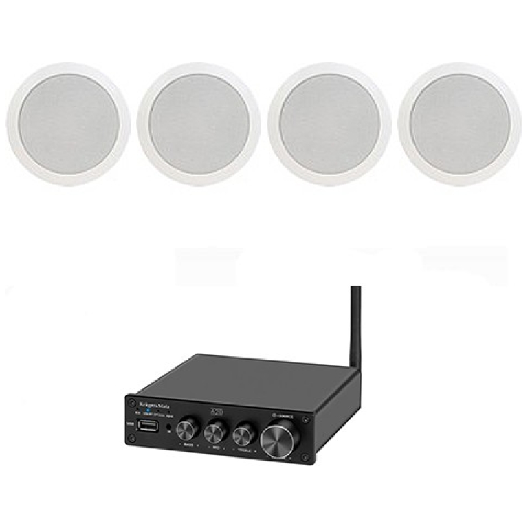 Sistem sonorizare 4 boxe tavan cu bluetooth