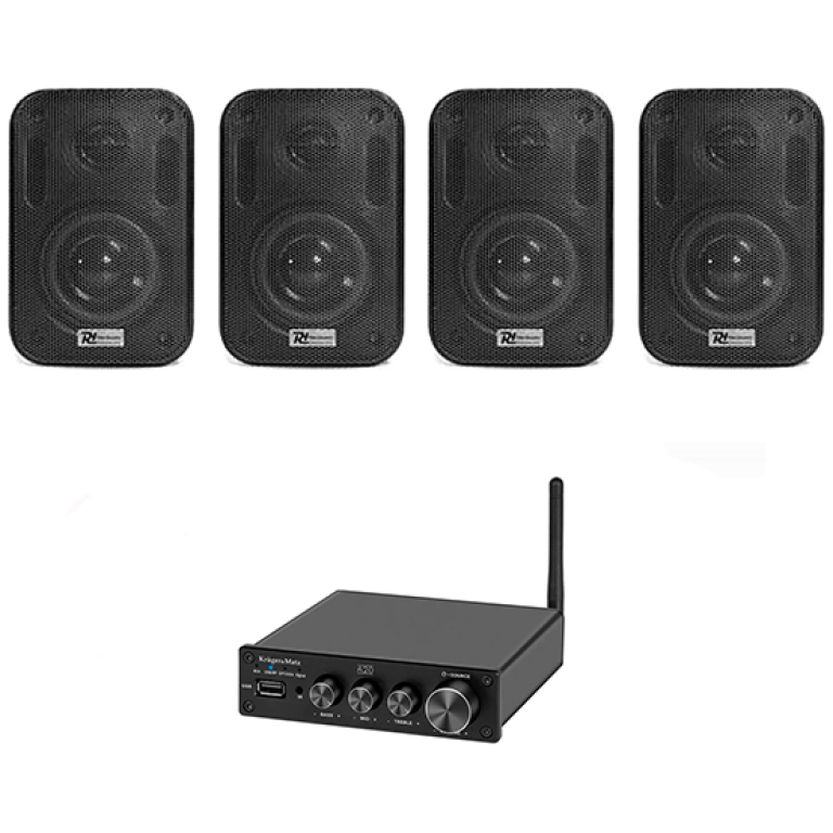 Kit Sonorizare Terasa cu amplificator bluetooth