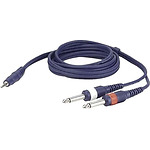 Cablu Jack mic la 2 Jack mare 3m DAP Audio FL313