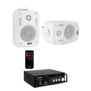 Sistem sonorizare 2 boxe exterior cu bluetooth