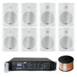 Sistem audio terasa cu 8 boxe BC50V Alb, Bluetooth, USB, 180W