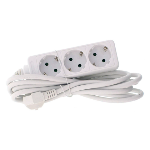 Prelungitor 3 prize WELL 10M, cablu 3×1.5mmp Alb