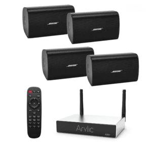 Sistem boxe perete Bose FS2SE negru, Amplificator Arylic A30+, internet radio, wi-fi, bluetooth