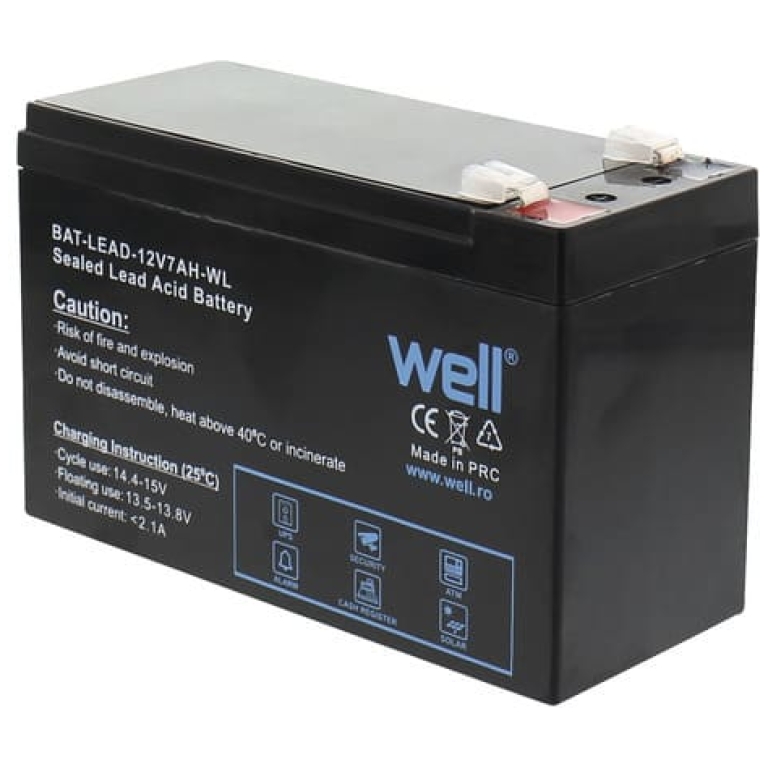 acumulator 12v 7ah plumb acid well