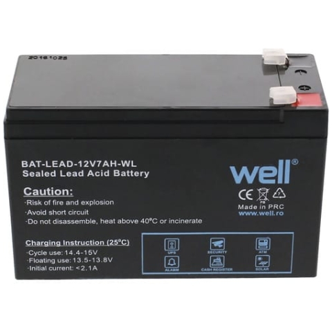 acumulator 12v 7ah plumb acid well