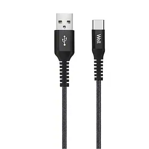 Cablu USB-C Well 1m Negru