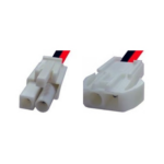 Cablu conector 2 pini mama-tata alb