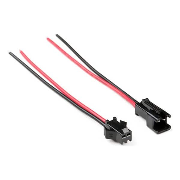 Cablu conector 2 pini mama-tata negru