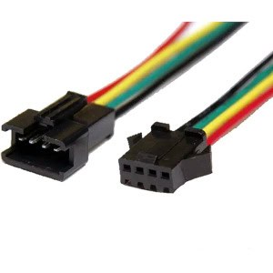 Cablu conector 4 pini mama-tata 20 cm pentru banda LED RGB