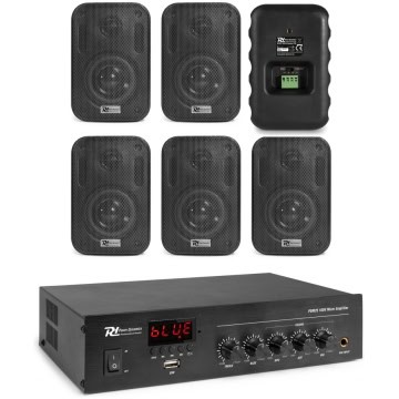 Sistem ambiental 6 boxe perete, Bluetooth, USB, FM