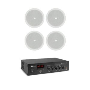 Sistem audio 4 boxe tavan, Bluetooth, Radio FM, USB