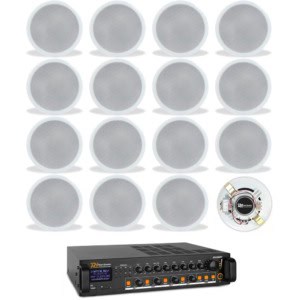 Sistem audio ambiental cu 4 zone 16 difuzoare Incastrabile