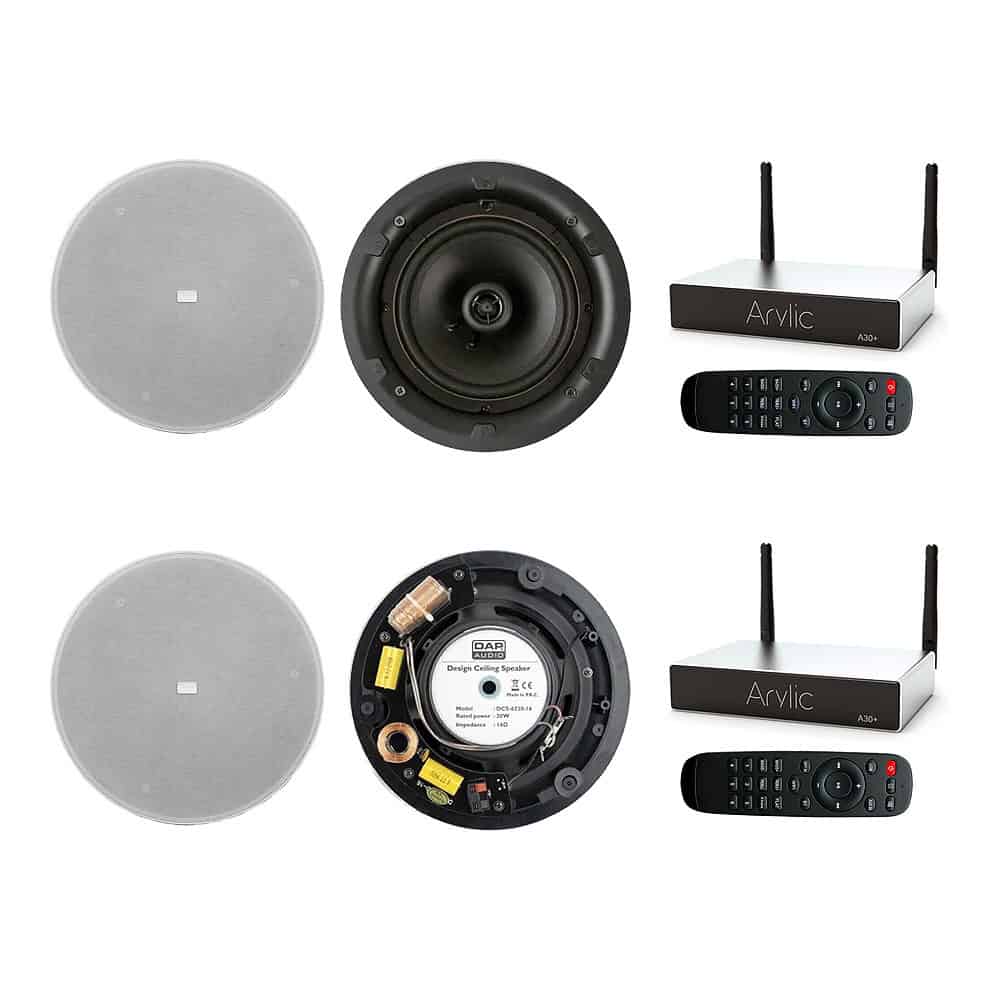 Sistem audio multiroom cu boxe incastrabile, 2 zone, internet radio, bluetooth, wi-fi