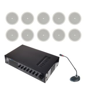 Sistem audio pentru Supermarket 10 boxe tavan cu microfon