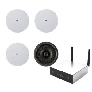 Sistem audio wi fi cu 4 difuzoare tavan Dap DCS6230-16 si Arylic A50+
