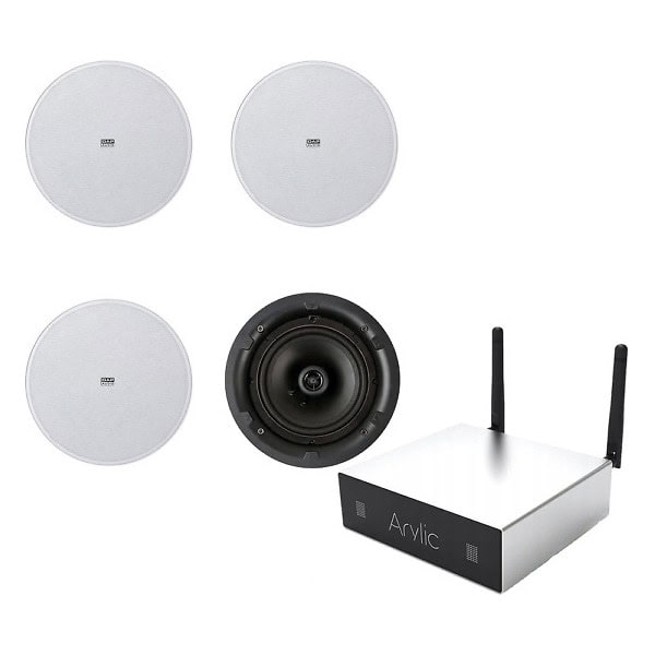Sistem audio wi fi cu 4 difuzoare tavan Dap DCS6230-16 si Arylic A50+
