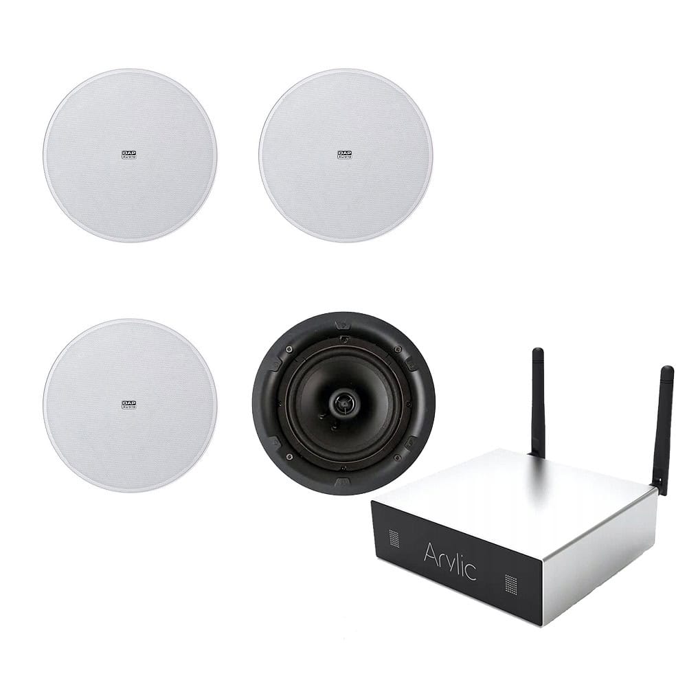 Sistem audio wi fi cu 4 difuzoare tavan Dap DCS6230-16 si Arylic A50+
