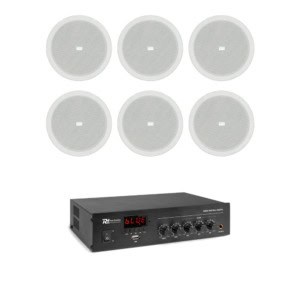 Sistem sonorizare 6 difuzoare tavan, Bluetooth, USB, FM