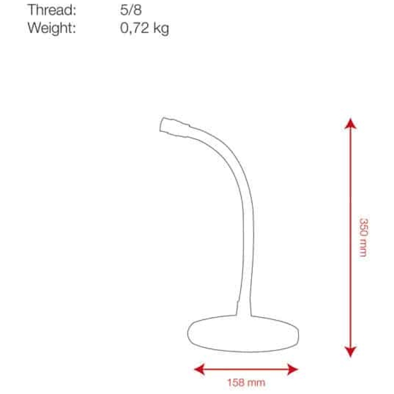 stativ microfon de masa gooseneck