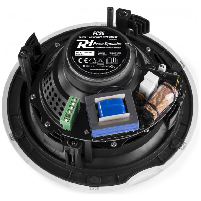 difuzor tavan 100v power dynamics fcs5, 2 căi, 20w rms, 5.25 inch