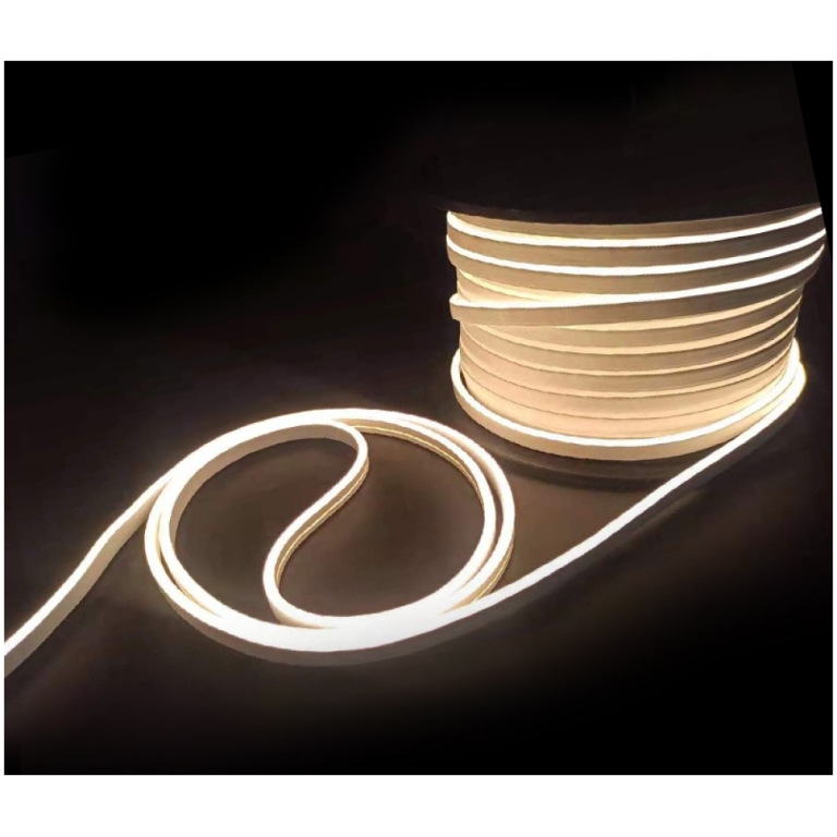 neon flex lumina calda 8w/m 6x12mm 2835 12v ip65