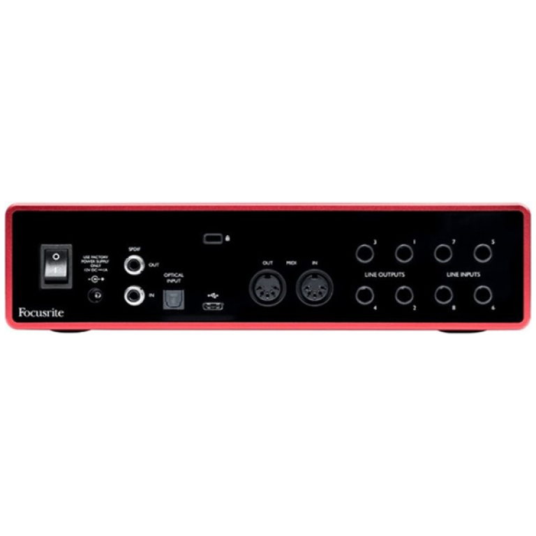 Focusrite Scarlett 18i8 3rd Gen, Interfata audio
