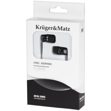 Casti KrugerMatz KM M01BK, in-ear